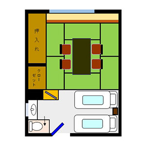 絶景和洋室 間取り図