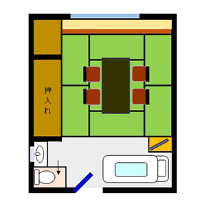 一般和室8畳 間取り図