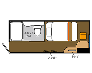 シングルルーム 間取り